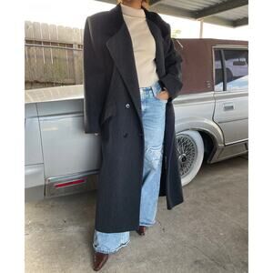 🔥Vintage ILGWU USA Made Loring Double Breasted Classic Minimalist Wool Overcoat